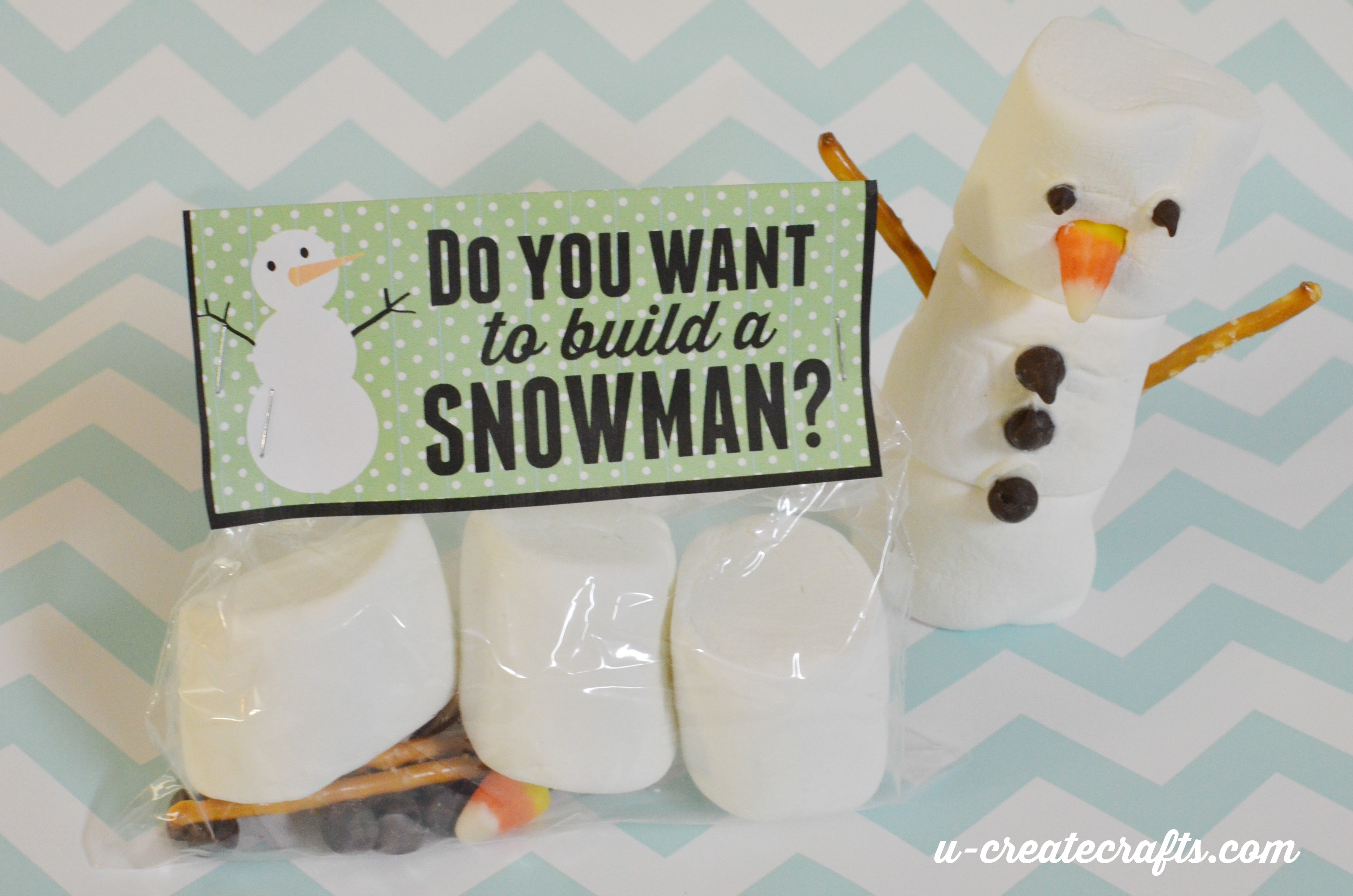 free printable "do you want to build a snowman" craft kits
